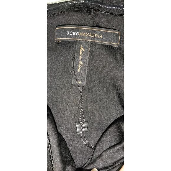 BCBG MAXAZRIA BLACK MINI COCKTAIL STRAPLESS BLACK DRESS SIZE 6 - Picture 4 of 6